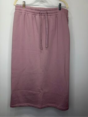 Everyday Drawstring Mauve Midi Skirt